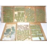 Seven small trays containing a collection of war-gaming figures - English Civil War including