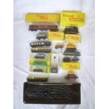 Tri-ang TT gauge - T90 0-6-0 tank locomotive in original box, three boxed goods wagons,