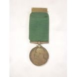 An Edward VII Volunteer Long Service Medal awarded to No.3456 Pte. G.Perry 4th V.B. Rl. Fus.