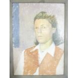 Christopher Pinsent - oil on board Bust portrait of a female, inscribed to verso,