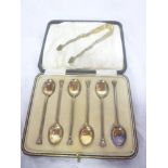 A set of six silver coffee spoons, Birmingham marks,