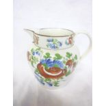 An early 19th Century pottery jug with painted floral decoration