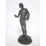 A good quality bronze figure of Adonis on circular base,