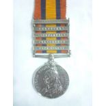 A Queen's South African medal with five bars (CC/Paardeberg/Driefontein/Trans/SA1901) awarded to No.