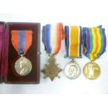 A 1914/15 star trio of medals awarded to No.132352 Spr.H.W.Thomas R.E.