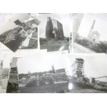 A large selection of black and white photographs circa 1960's mainly Cornish engine houses and