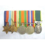 A group of five medals awarded to No.5436856 Pte. W.R.