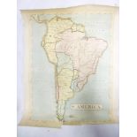 An original 19th Century watercolour map of South America by Thomas Gardner 1845,