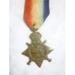 A 1914 star awarded to No.4160 Pte. P.