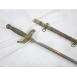 An unusual Odd-fellows sword with etched steel blade "Patriarch's Militant" named to William Kless