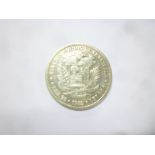 A Venezuela 1919 silver 900 lei coin (vf)