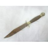 A 19th Century Bowie knife with 7" single edged blade,
