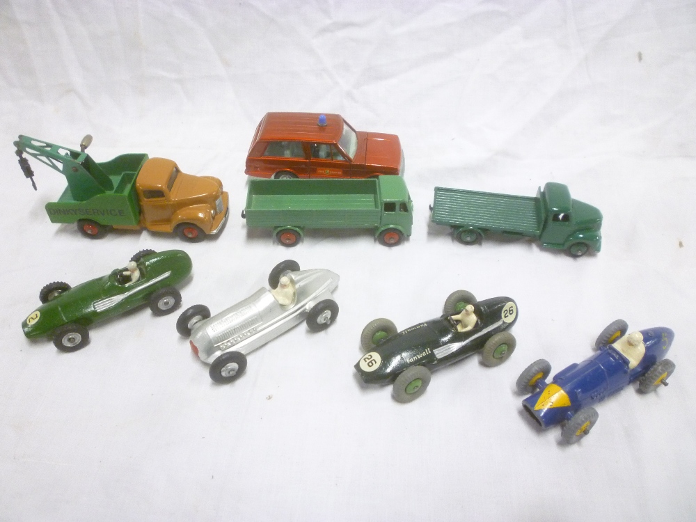 Dinky Toys - four various racing cars,