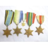 Four Second War stars including Africa star, Air Crew Europe star,