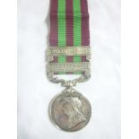 An India General Service medal 1895 with two bars - Punjab Frontier 1897-98 and Tirah 1897-98