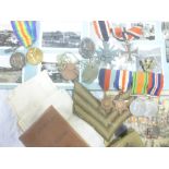 An archive of war medals paperwork and memorabilia formerly the property of Pte.