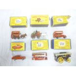 Five boxed Lesney Models of Yesteryear including No.9 Fowler Big Lion showman engine, No.
