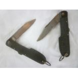 Two Second War folding penknives by Nowill of Sheffield and William Rodgers of Sheffield,