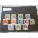 A set of twelve Mauritius KGV1 1939 stamps