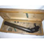 A good quality high angle artillery gun sight by W Ottway & Co dated 1938 in fitted case