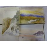 Two albums of various watercolours and sketches formerly the property of Elizabeth Bolitho