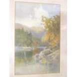 A**Tucker - watercolour "The Derwent Borrowdale", signed,