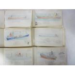 Fourteen pocket sketch books dating between 1968 and 1974 containing numerous pencil sketches and