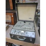 A 1950s Ferrograph model 808 reel to reel tape recorder,