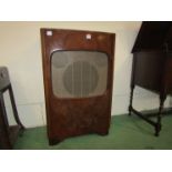 A large walnut cased floorstanding speaker