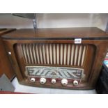 A vintage wooden cased TO-R Merkur K4 radio