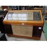 A wooden cased Pye radio