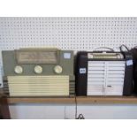 A vintage Vidor radio and a Bakelite cased radio