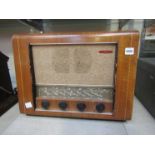 A walnut cased Pye radio