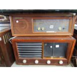 Two vintage wooden cased radios to include Unica and Aristona