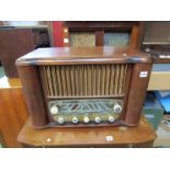 A wooden cased Linnet and Laursen Capella 559 FM- Am radio