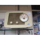 A Pye radio with cream frontage