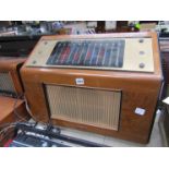 A walnut cased Pye radio