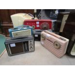 Assorted transistor radios including Pilot