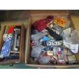 Two boxes of hifi spares including a quantity of stylus