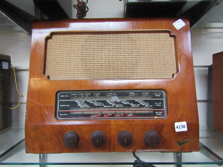 A wooden cased Marconi radio