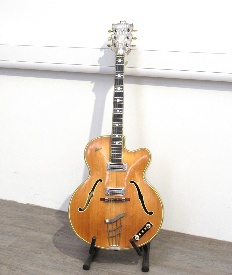 A Hofner Committee semi-acoustic guitar with spruce top,