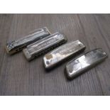 Four harmonicas consisting of Aero Reed by Tombo,