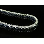 An 18ct white gold tennis bracelet set with 54 diamonds. 2ct total approx. diamond, 19.5cm long, 13.