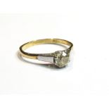 An 18ct gold diamond solitaire ring, size R, approximately 0.50ct diamond, 2.