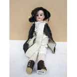 An Armand Marseille bisque headed doll,