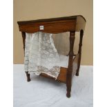 A dolls oak four poster bed