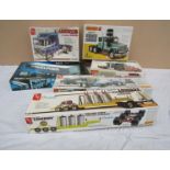 A quantity of mostly commercial vehicle model kits including Matchbox