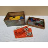 A wooden box of Meccano