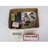 A box of mixed toys including Britains Royal Artillery gun