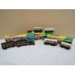 Three boxed diecast Corgi Classics 'The Showmans Range' vehicles to include ERF Dodgem Truck & Box